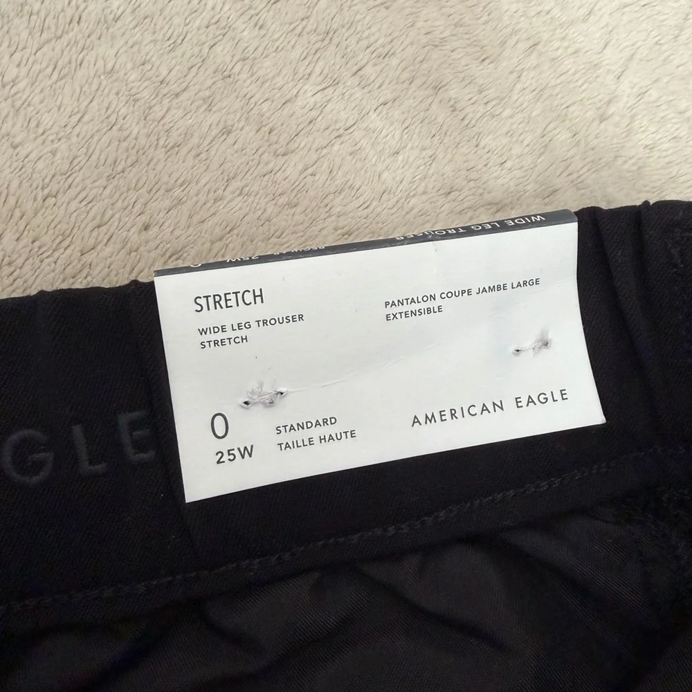 American Eagle Outfitters Black Wide-Leg Dress Pants - Picture 3 of 8